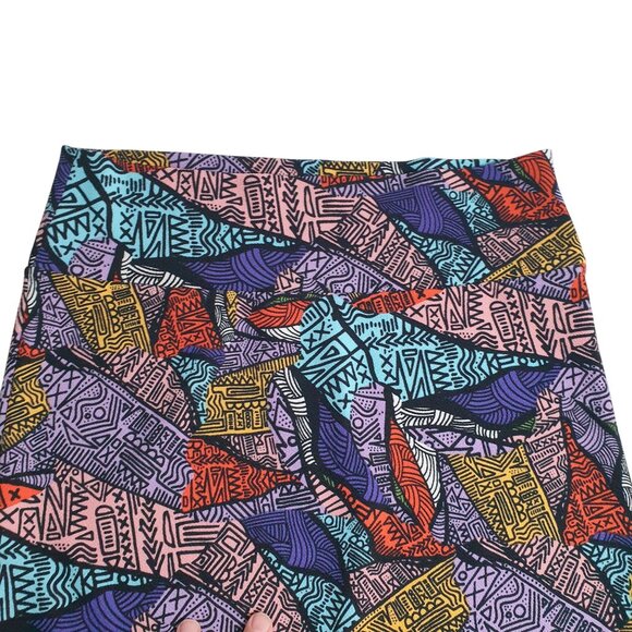 LuLaRoe Cassie Womens XL Geometric Pattern Pencil Skirt Fashion Colorful Stretch - Picture 3 of 6